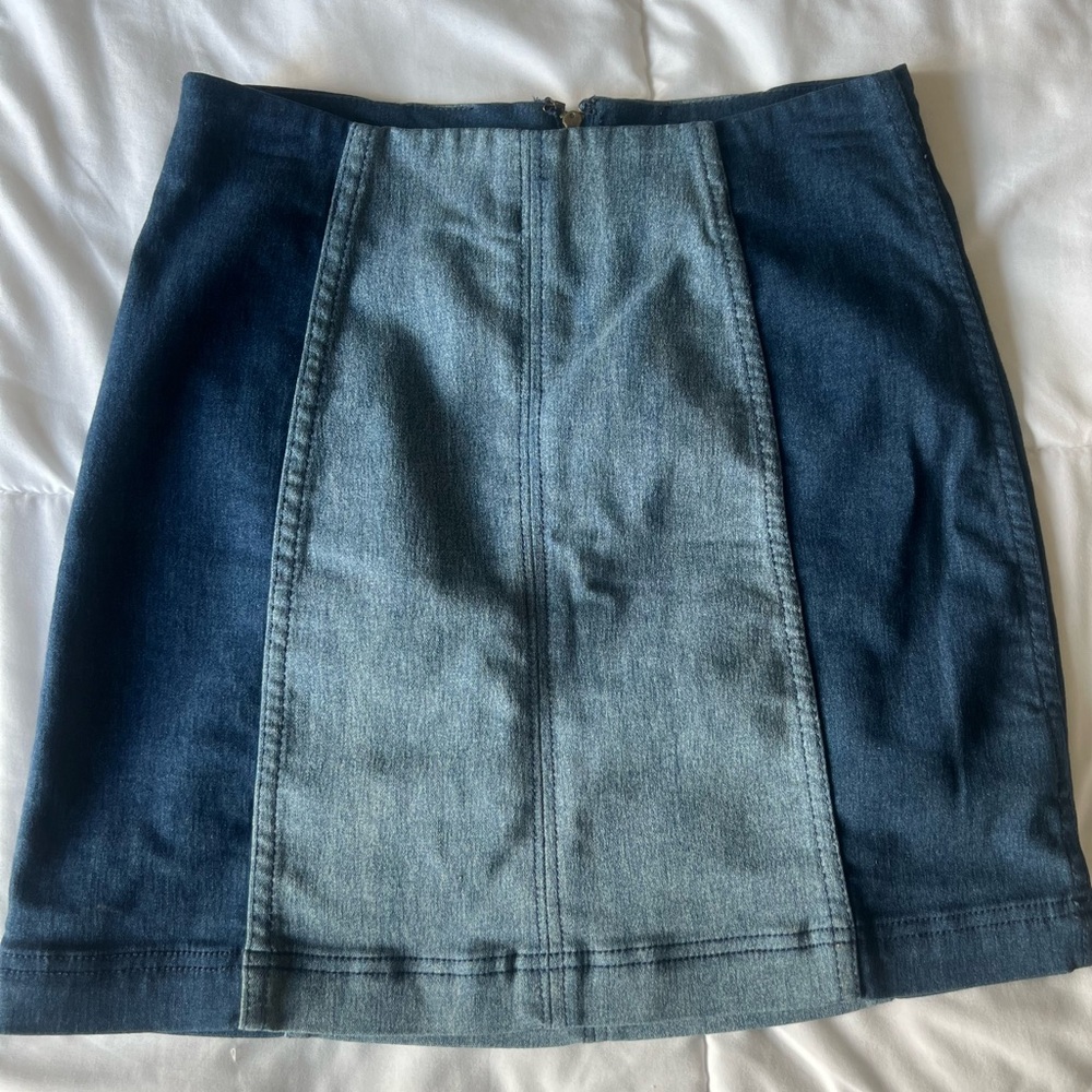 Free People Blue Denim Skirt
